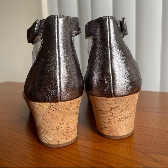 ABEO Cecile Metatarsal Leather Wedge Sandals Silver Size 9 - Picture 6 of 15